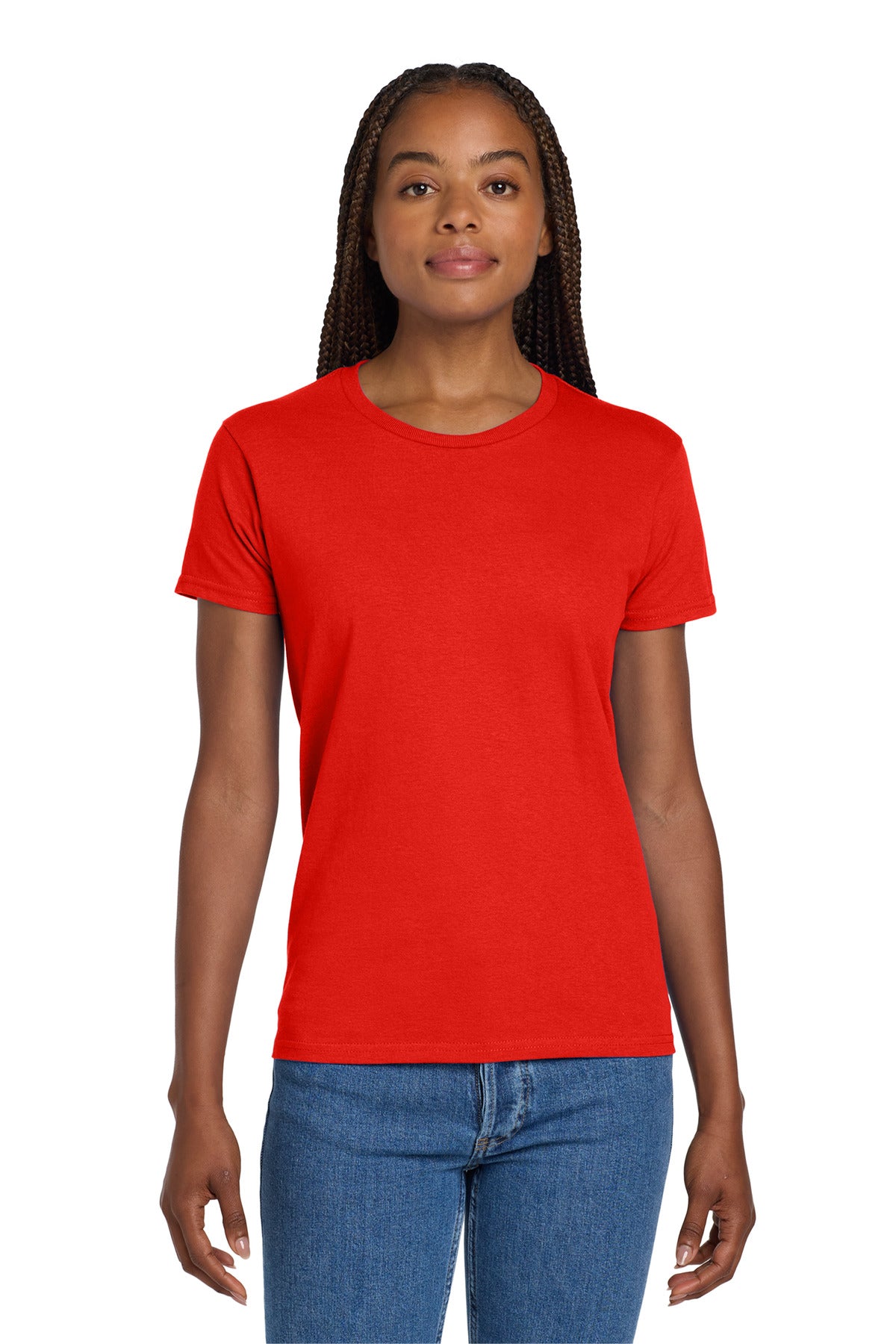 Gildan Women's Ultra Cotton 100% US Cotton T-Shirt. - Red