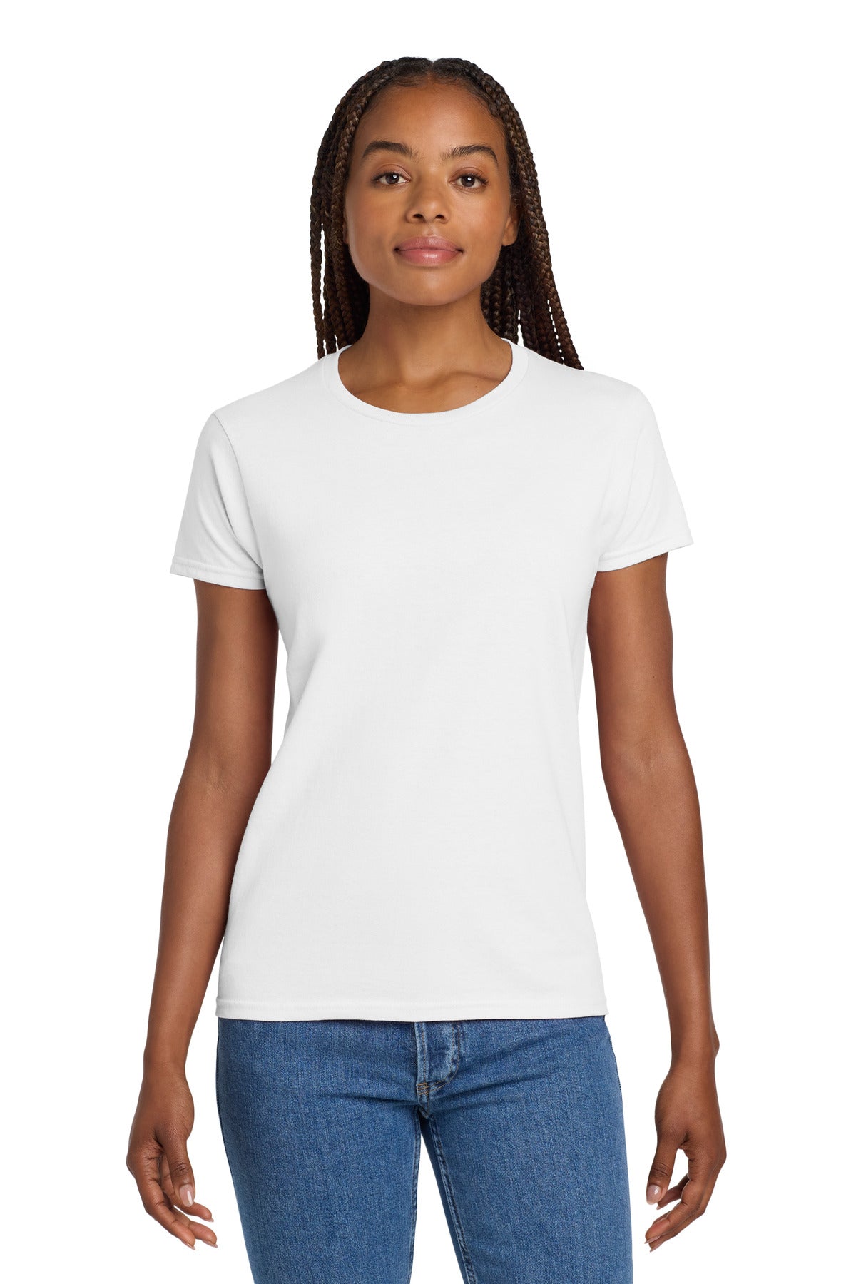 Gildan Women's Ultra Cotton 100% US Cotton T-Shirt. - White