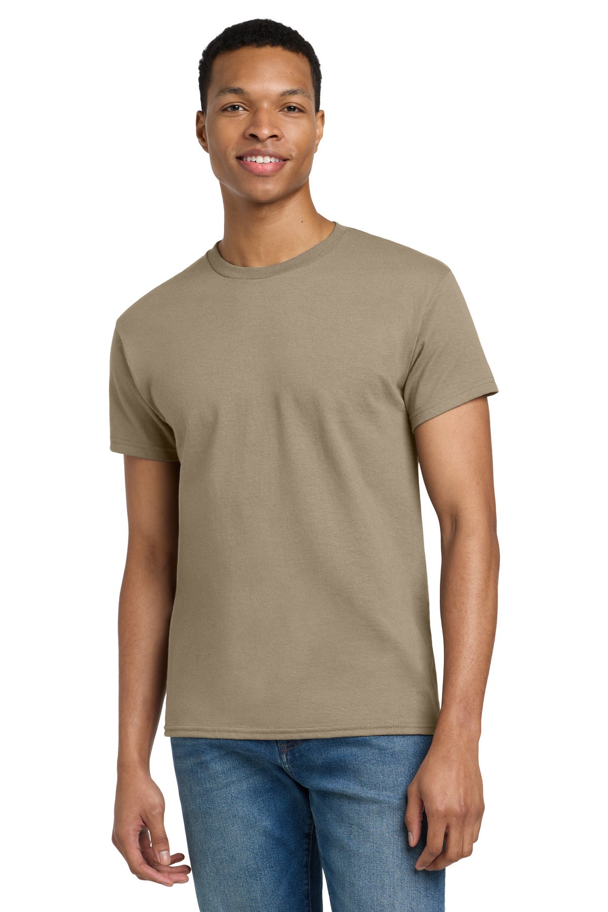 Gildan - Ultra Cotton 100% US Cotton T-Shirt - Tan
