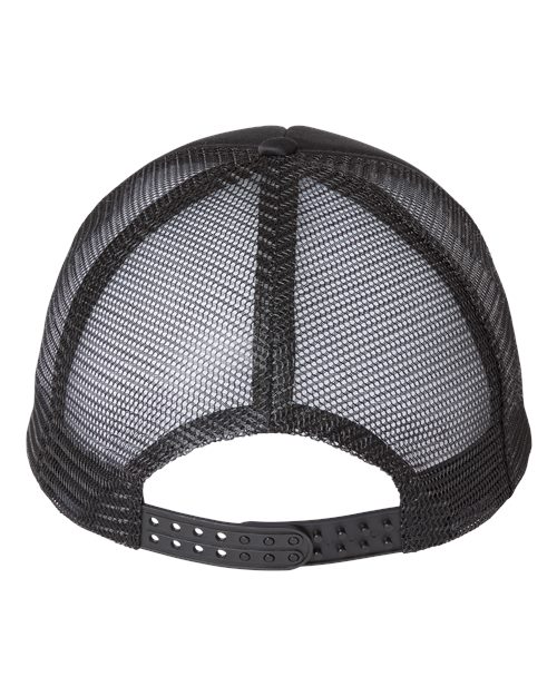 Foam Mesh-Back Trucker Cap - Black/ Black