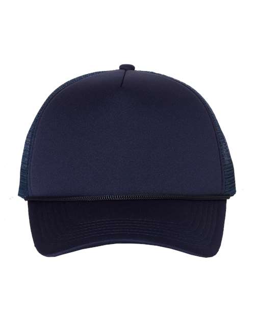 Foam Mesh-Back Trucker Cap - Navy/ Navy