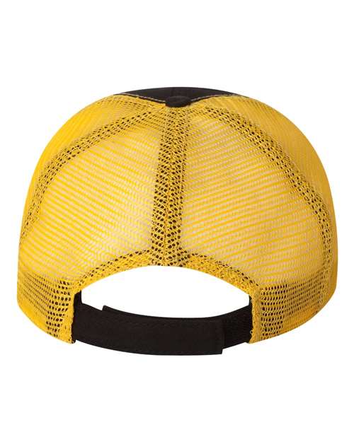 Bio-Washed Trucker Cap - Black/ Gold