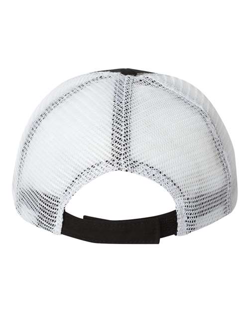 Bio-Washed Trucker Cap - Black/ White