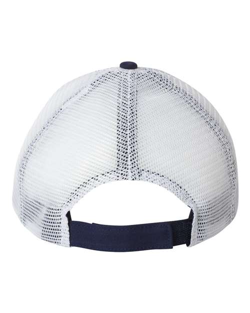 Bio-Washed Trucker Cap - Navy/ White
