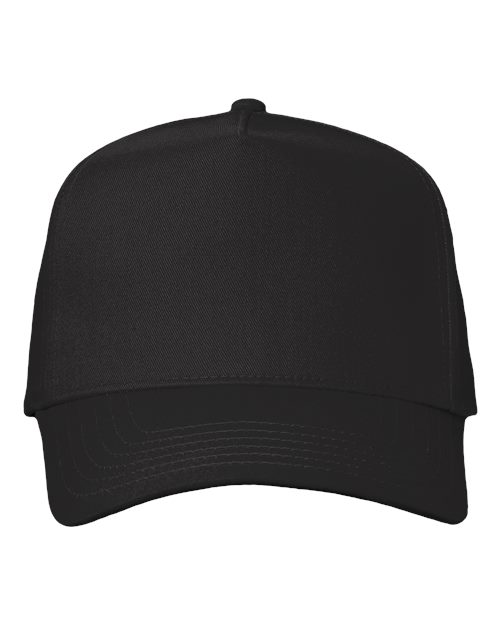 Five-Panel Twill Cap - Black