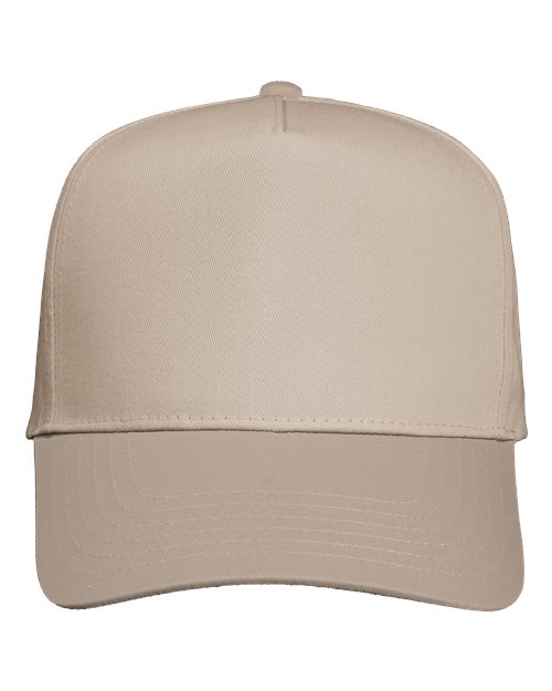 Five-Panel Twill Cap - Khaki