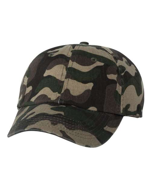 Bio-Washed Classic Dad Hat - Green Camo