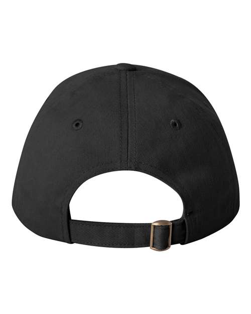 Heavy Brushed Twill Structured Cap - Black