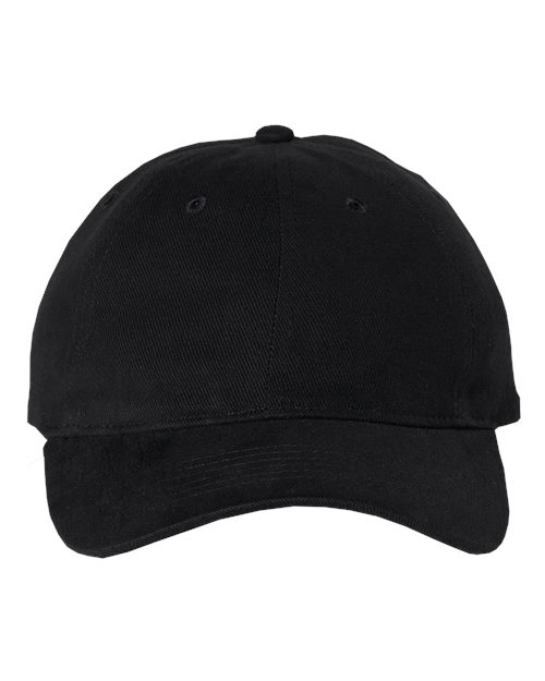 Heavy Brushed Twill Unstructured Cap - Black