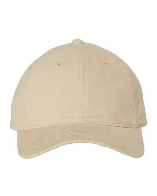 Heavy Brushed Twill Unstructured Cap - Khaki