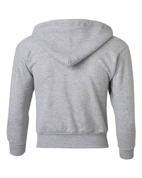 Youth EcoSmart® Full-Zip Hooded Sweatshirt - Light Steel