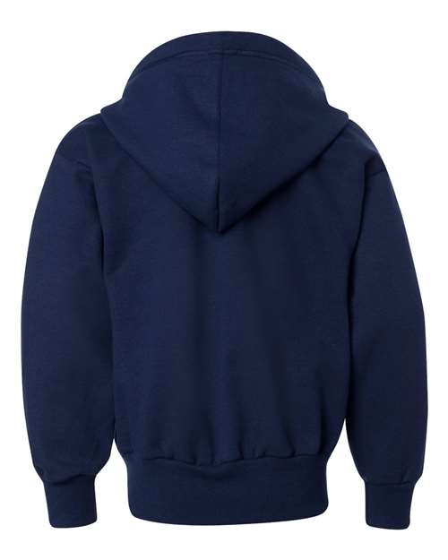 Youth EcoSmart® Full-Zip Hooded Sweatshirt - Navy