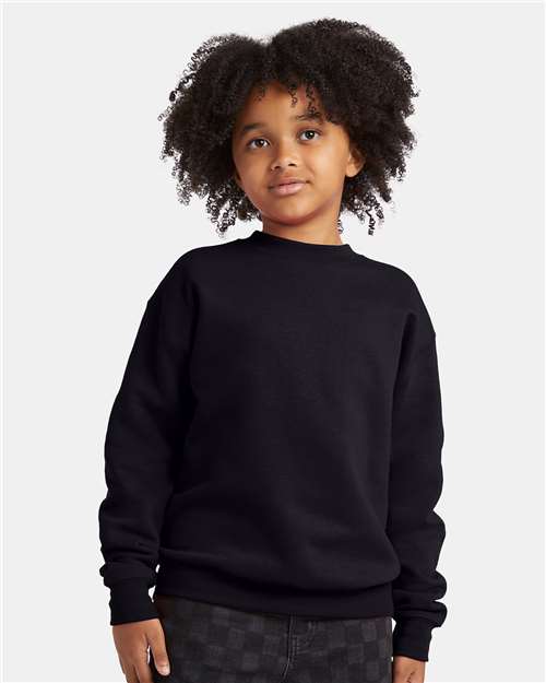 Youth EcoSmart® Crewneck Sweatshirt - Black