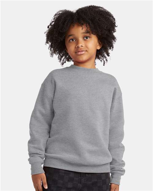 Youth EcoSmart® Crewneck Sweatshirt - Light Steel