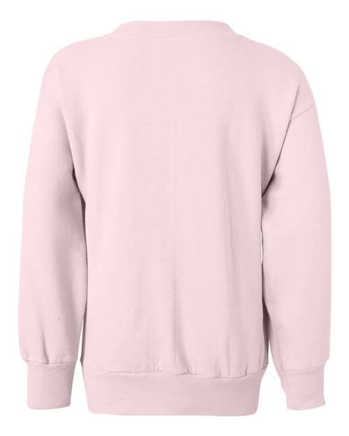 Youth EcoSmart® Crewneck Sweatshirt - Pale Pink