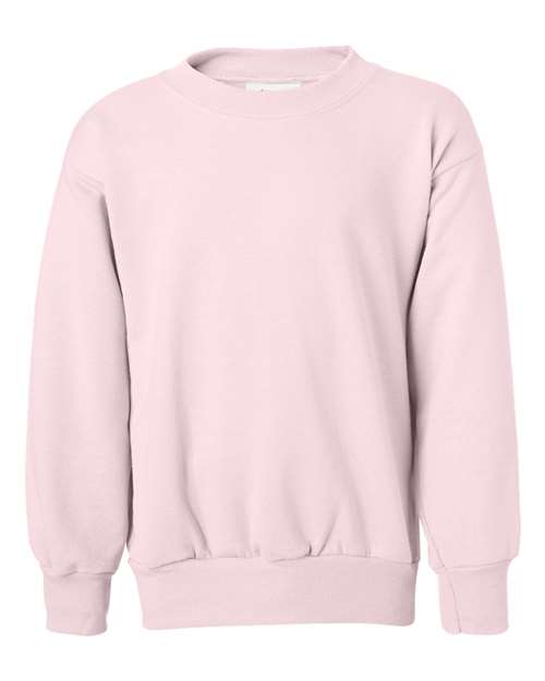 Youth EcoSmart® Crewneck Sweatshirt - Pale Pink