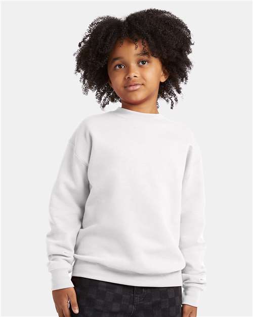 Youth EcoSmart® Crewneck Sweatshirt - White
