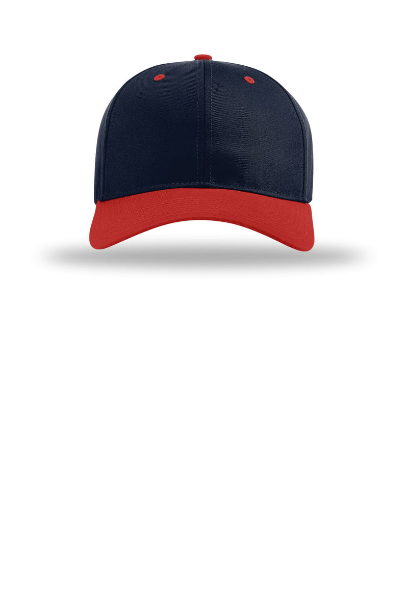 Richardson Pro Twill Snapback - Navy/ Navy/ Red