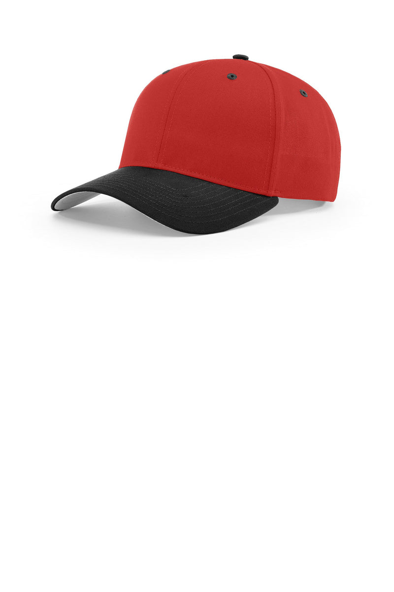 Richardson Pro Twill Snapback - Red/ Red/ Black