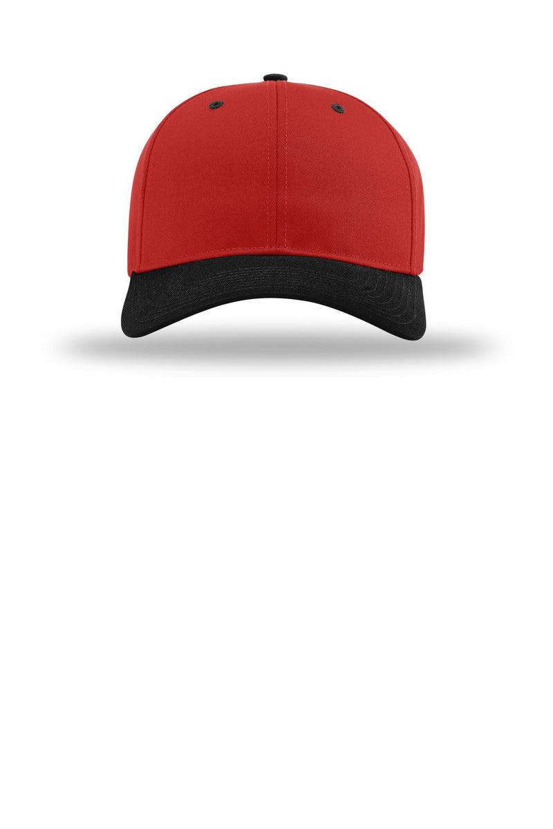 Richardson Pro Twill Snapback - Red/ Red/ Black