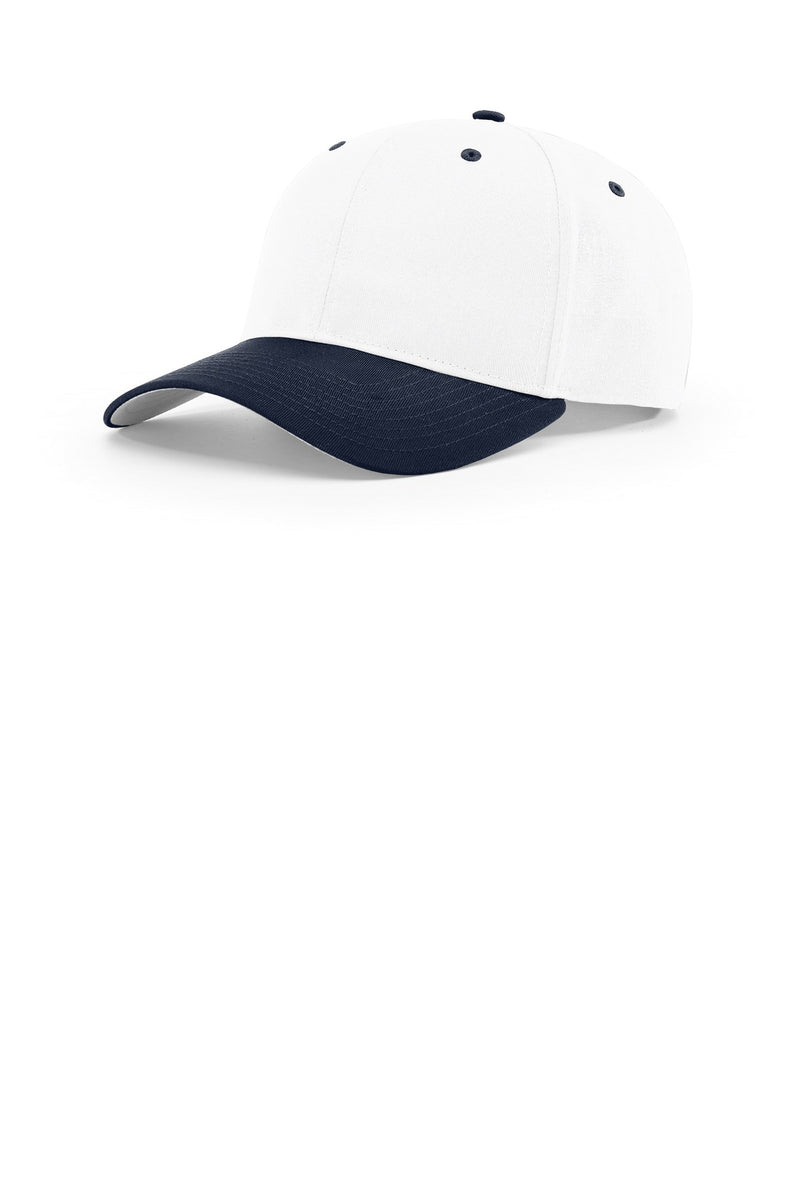 Richardson Pro Twill Snapback - White/ White/ Navy