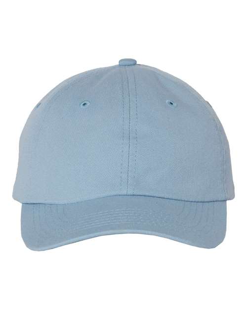 Youth Small Fit Bio-Washed Dad Hat - Baby Blue