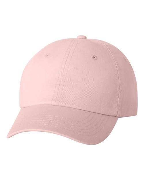 Youth Small Fit Bio-Washed Dad Hat - Light Pink