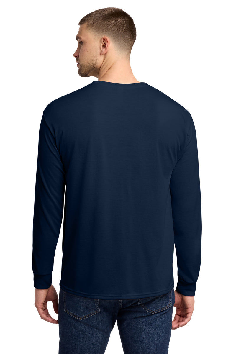 Jerzees Dri-Power 100% Polyester Long Sleeve T-Shirt - J. Navy