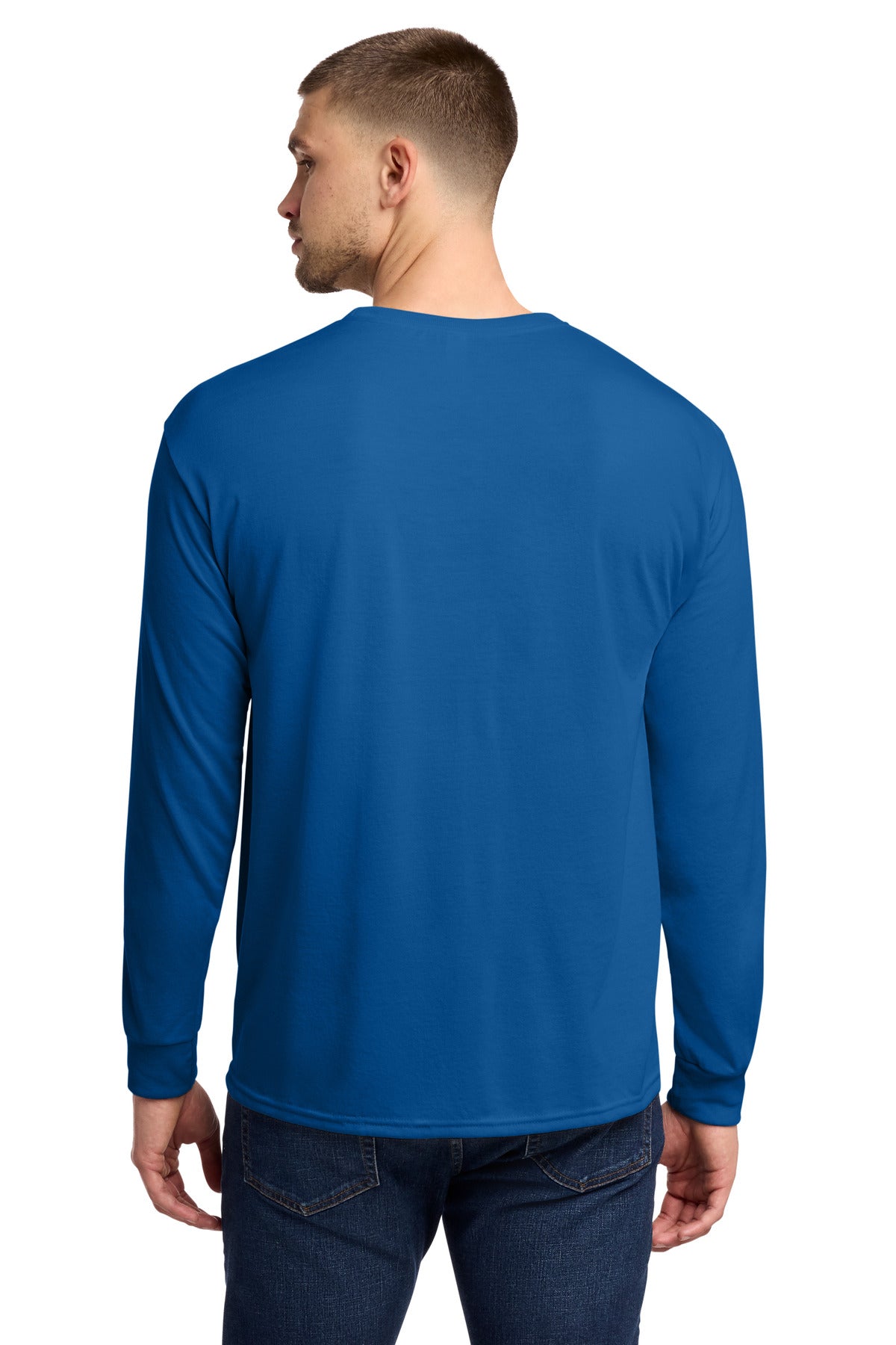 Jerzees Dri-Power 100% Polyester Long Sleeve T-Shirt - Royal