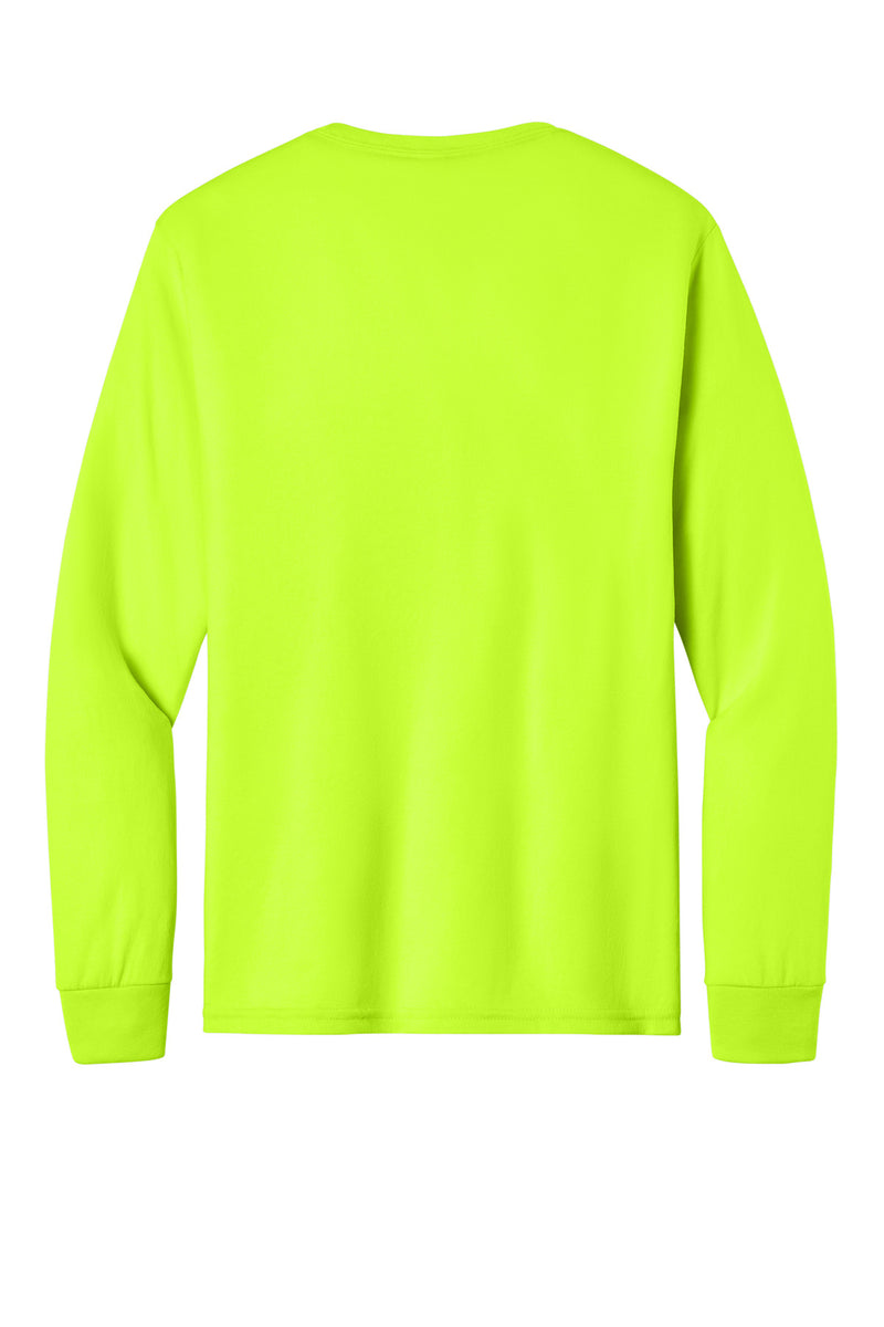 Jerzees Dri-Power 100% Polyester Long Sleeve T-Shirt - Safety Green