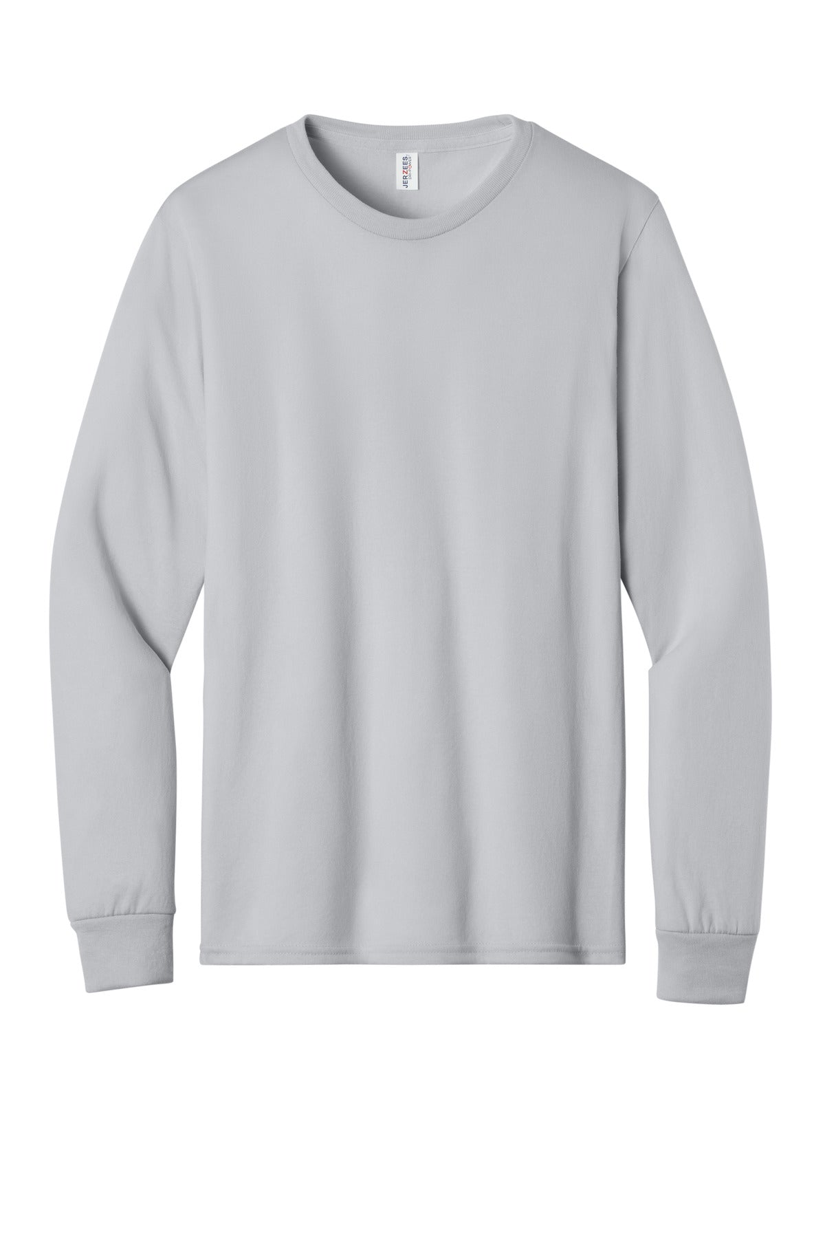 Jerzees Dri-Power 100% Polyester Long Sleeve T-Shirt - Silver