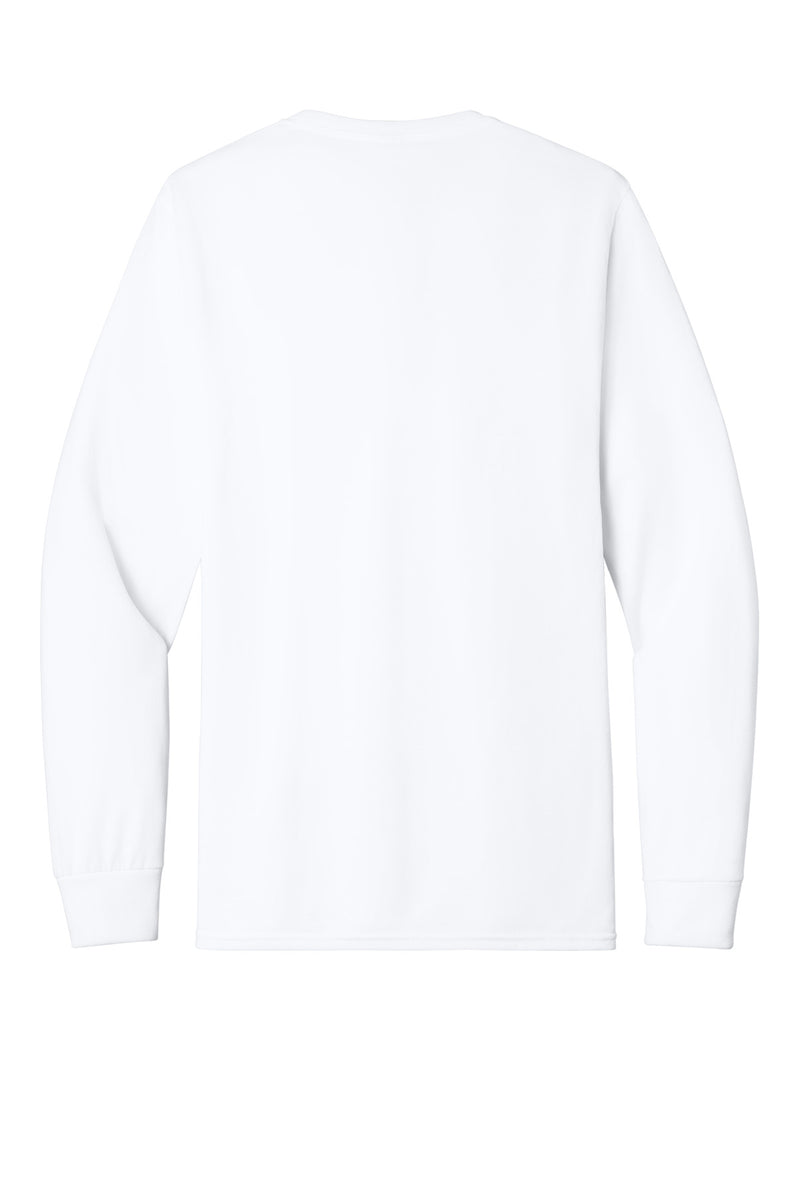 Jerzees Dri-Power 100% Polyester Long Sleeve T-Shirt - White