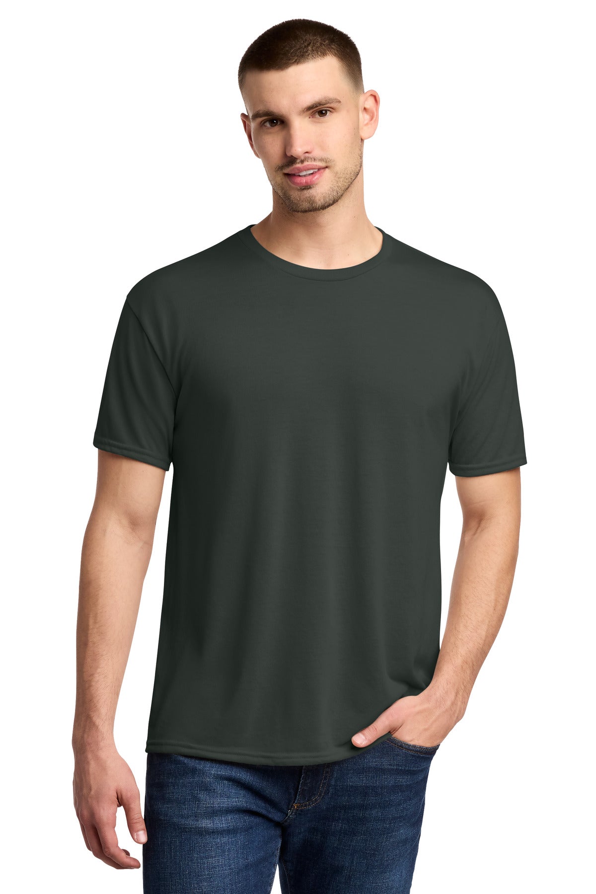 Jerzees Dri-Power 100% Polyester T-Shirt - Charcoal Grey