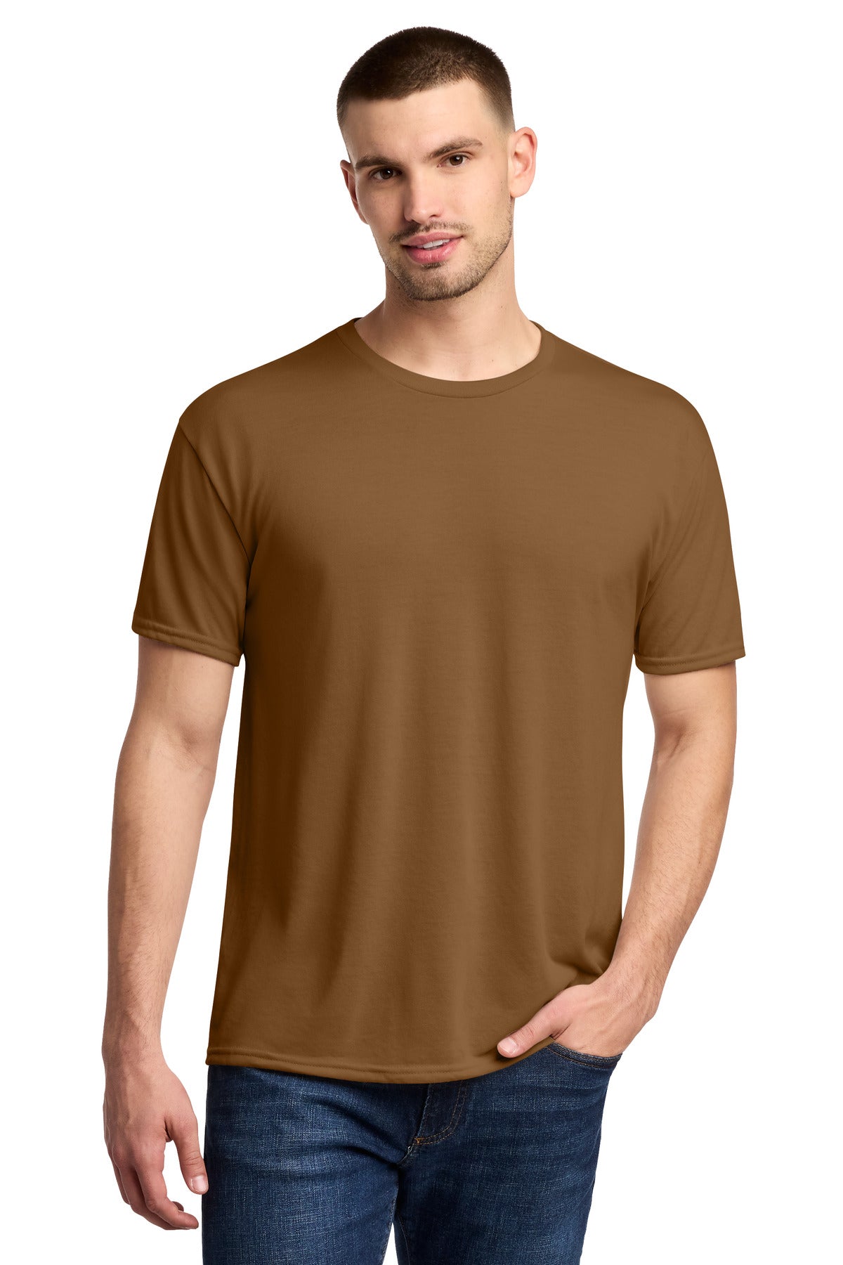 Jerzees Dri-Power 100% Polyester T-Shirt - Golden Pecan