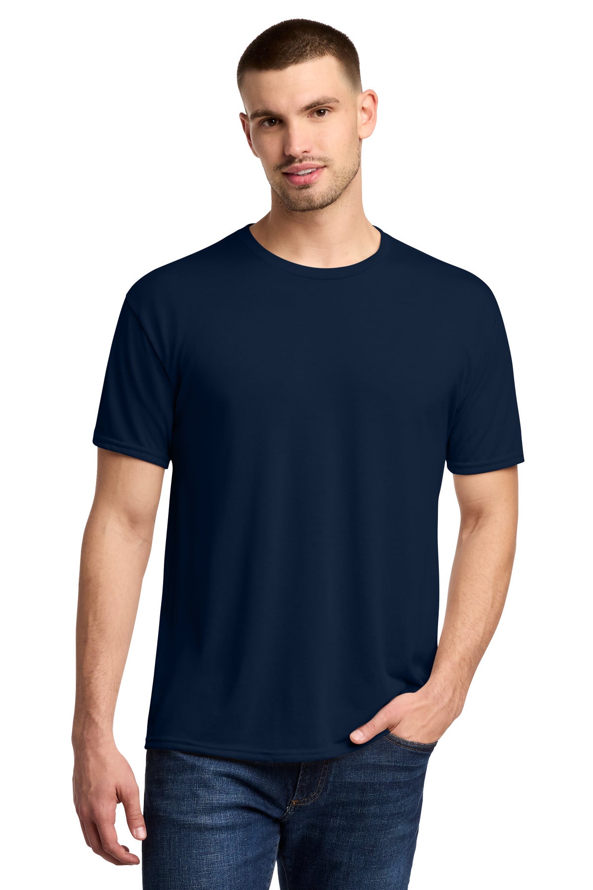 Jerzees Dri-Power 100% Polyester T-Shirt - J. Navy