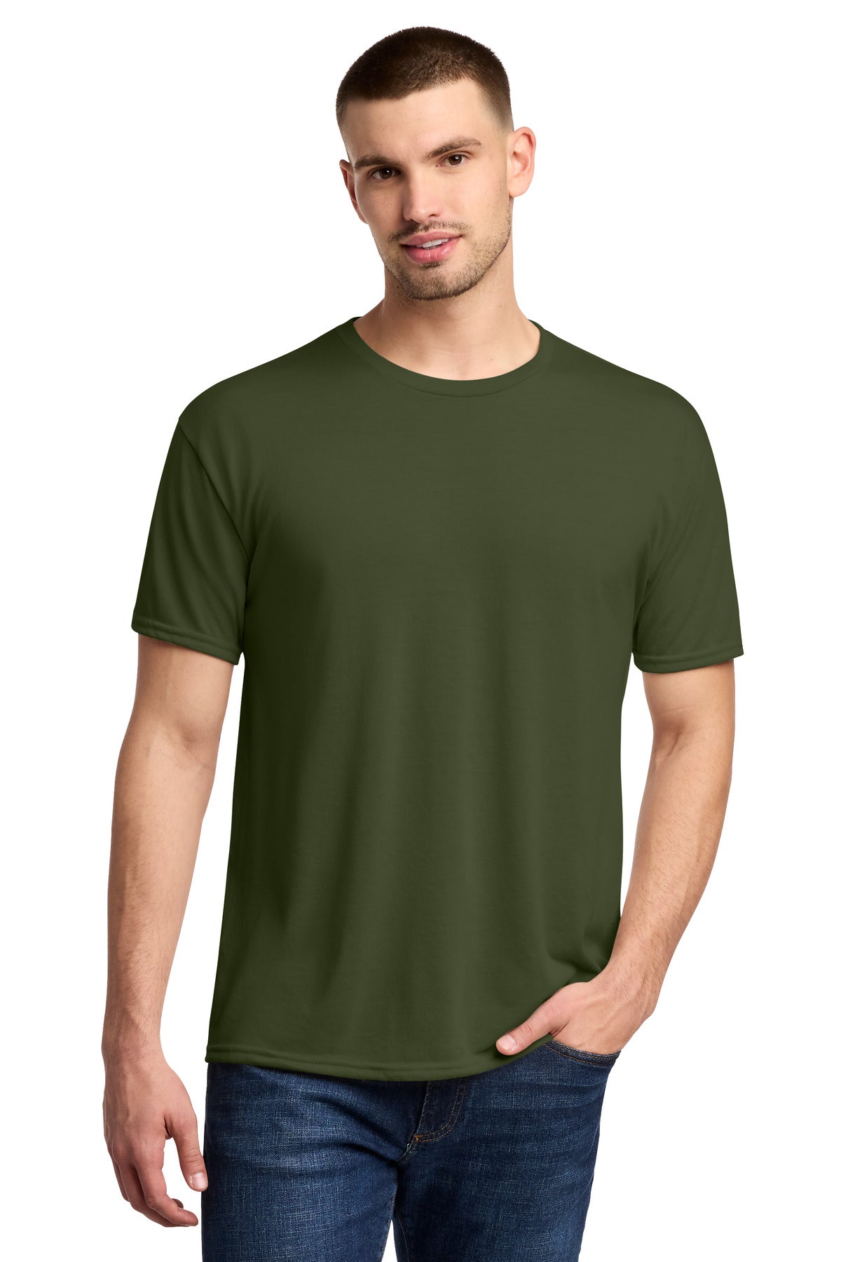 Jerzees Dri-Power 100% Polyester T-Shirt - Military Green