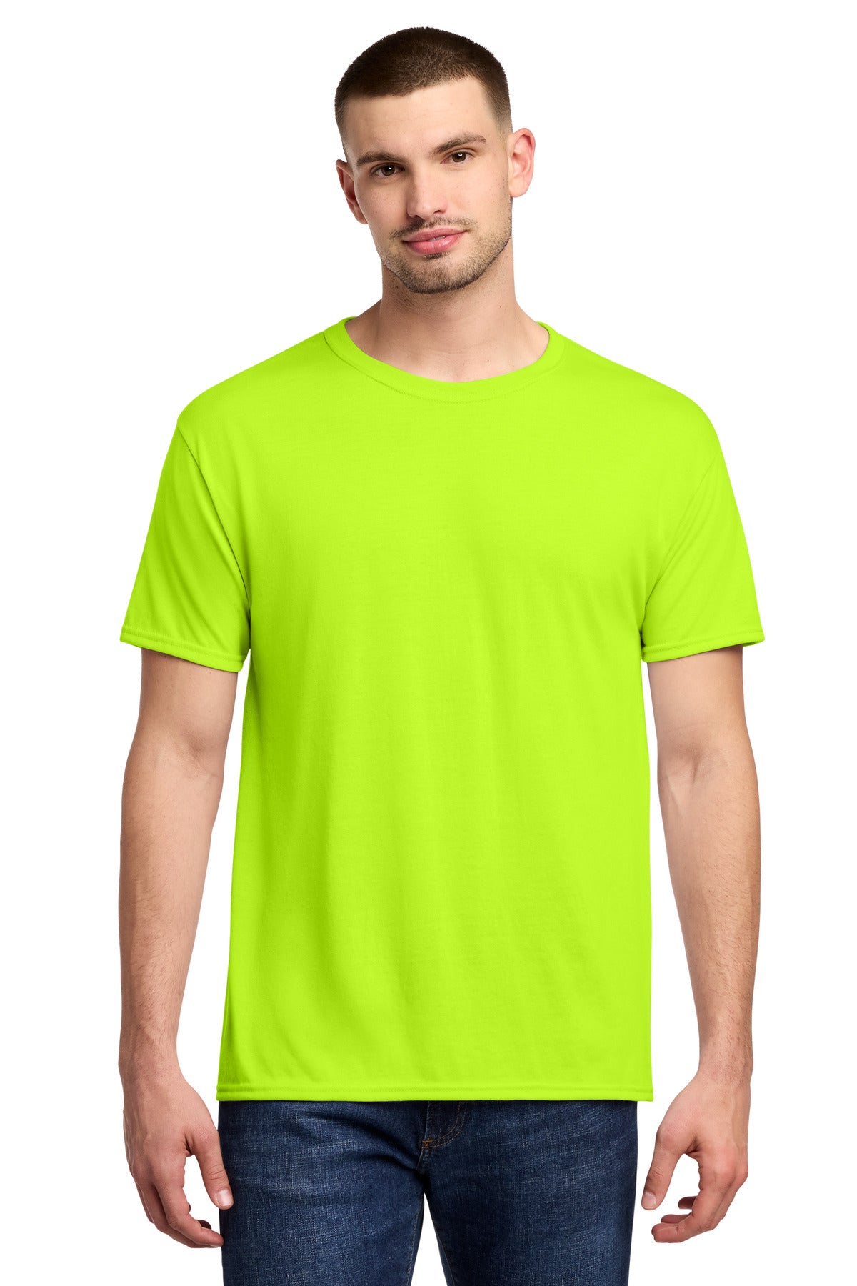 Jerzees Dri-Power 100% Polyester T-Shirt - Safety Green