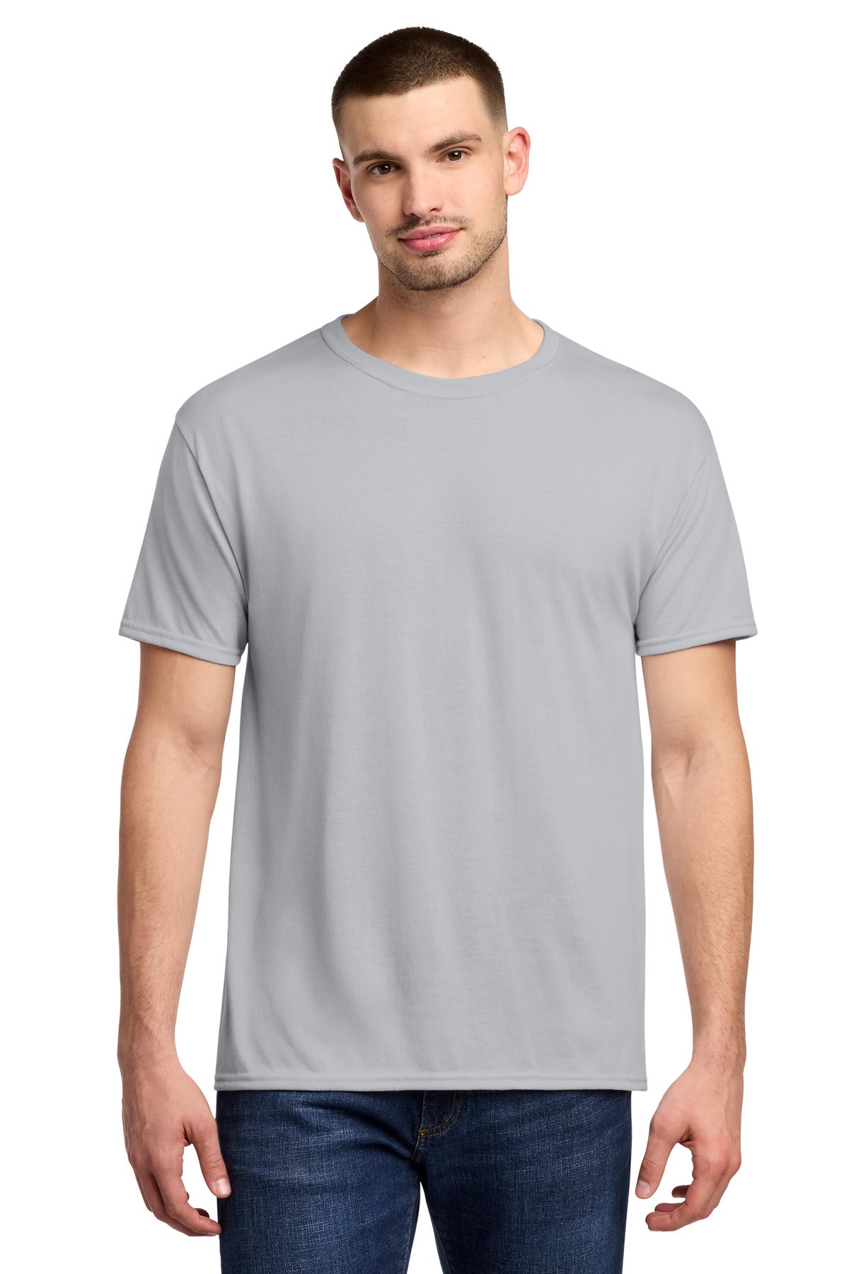 Jerzees Dri-Power 100% Polyester T-Shirt - Silver