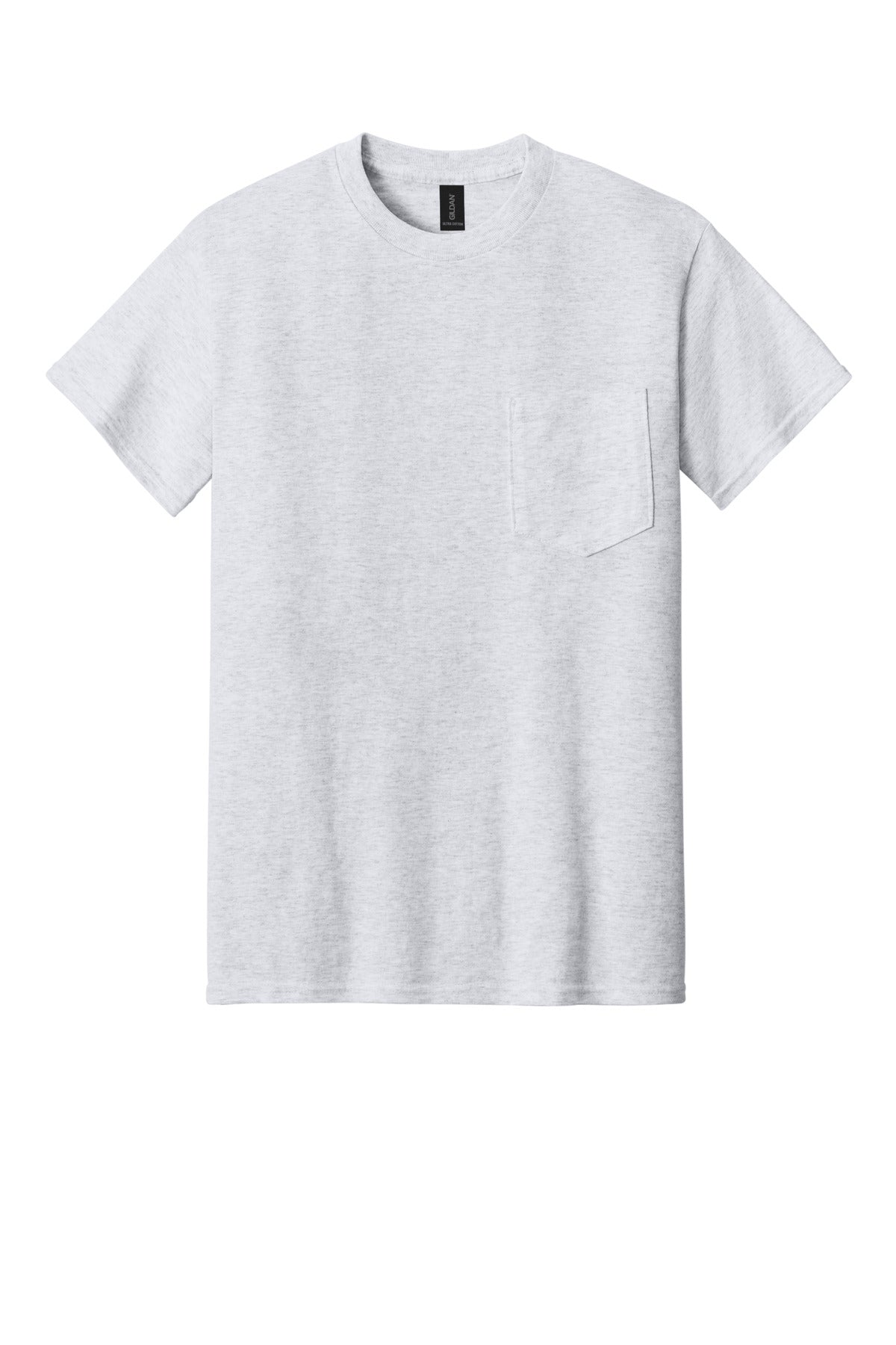Gildan - Ultra Cotton 100% US Cotton T-Shirt with Pocket - Ash