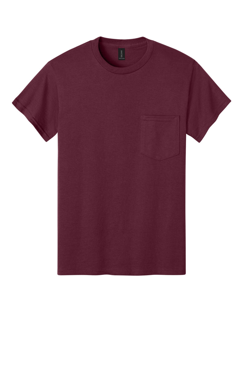 Gildan - Ultra Cotton 100% US Cotton T-Shirt with Pocket - Maroon