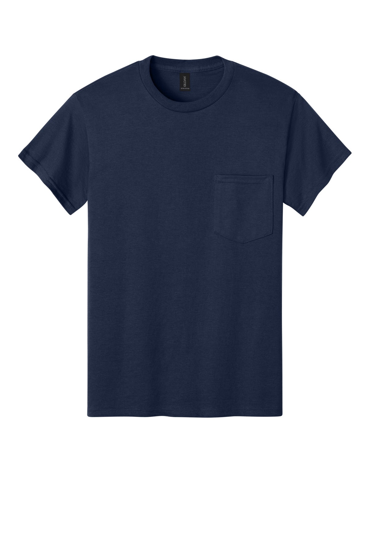 Gildan - Ultra Cotton 100% US Cotton T-Shirt with Pocket - Navy