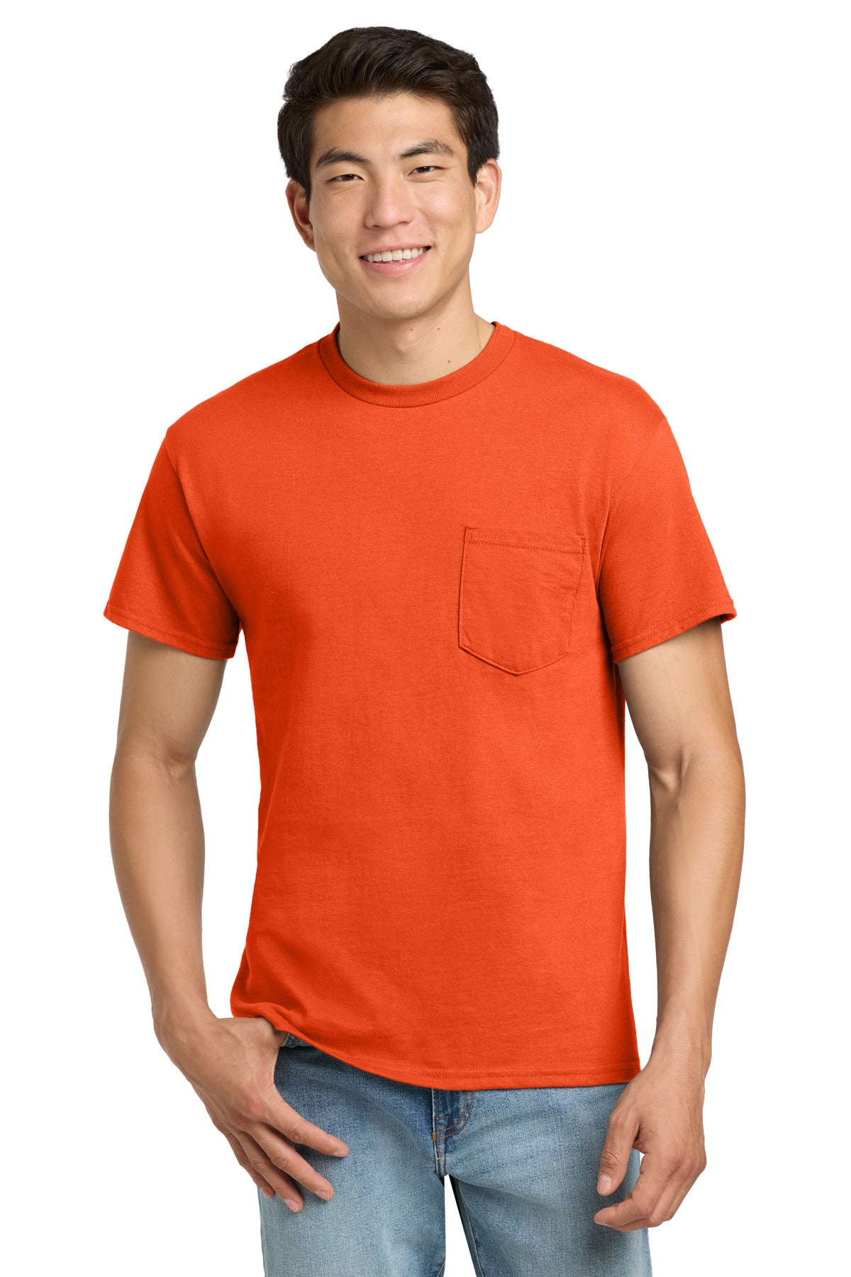 Gildan - Ultra Cotton 100% US Cotton T-Shirt with Pocket - Orange