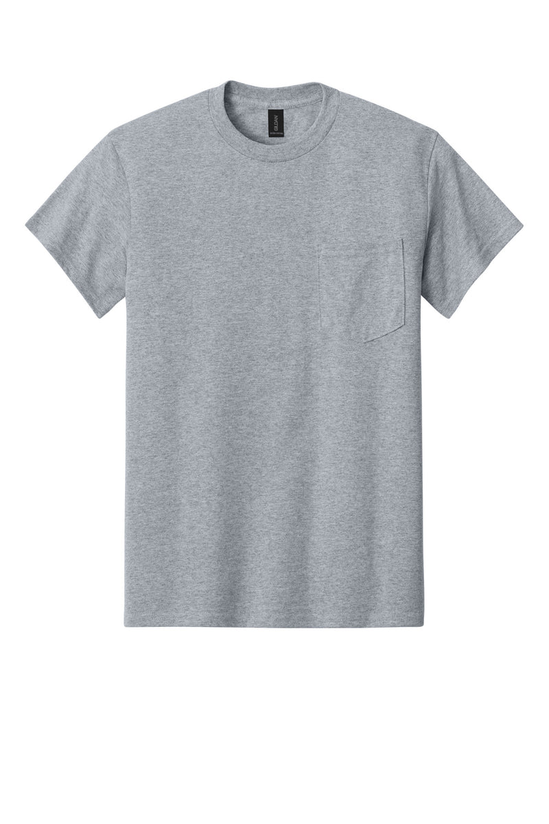 Gildan - Ultra Cotton 100% US Cotton T-Shirt with Pocket - Sport Grey