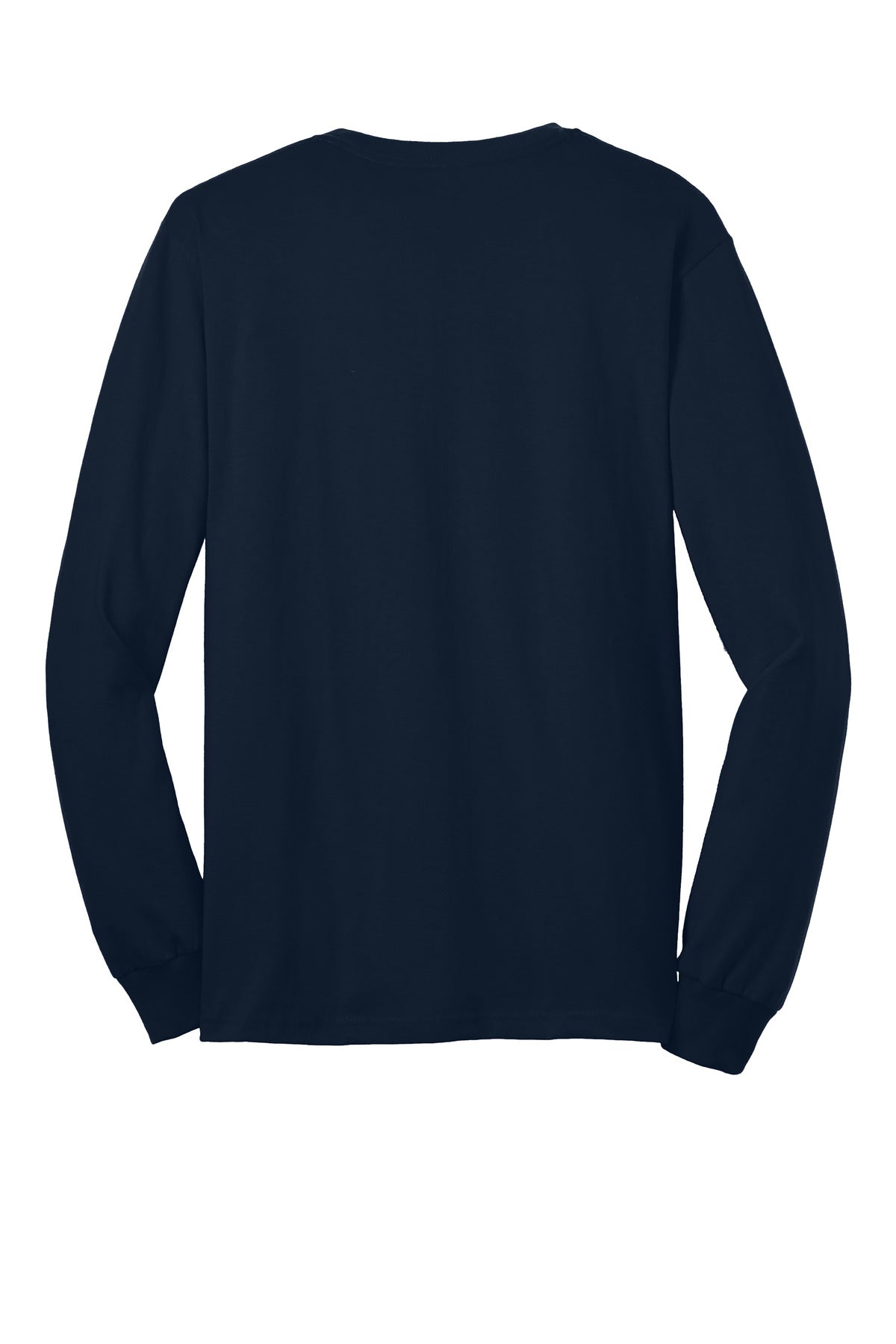 Gildan - Ultra Cotton 100% US Cotton Long Sleeve T-Shirt with Pocket - Navy