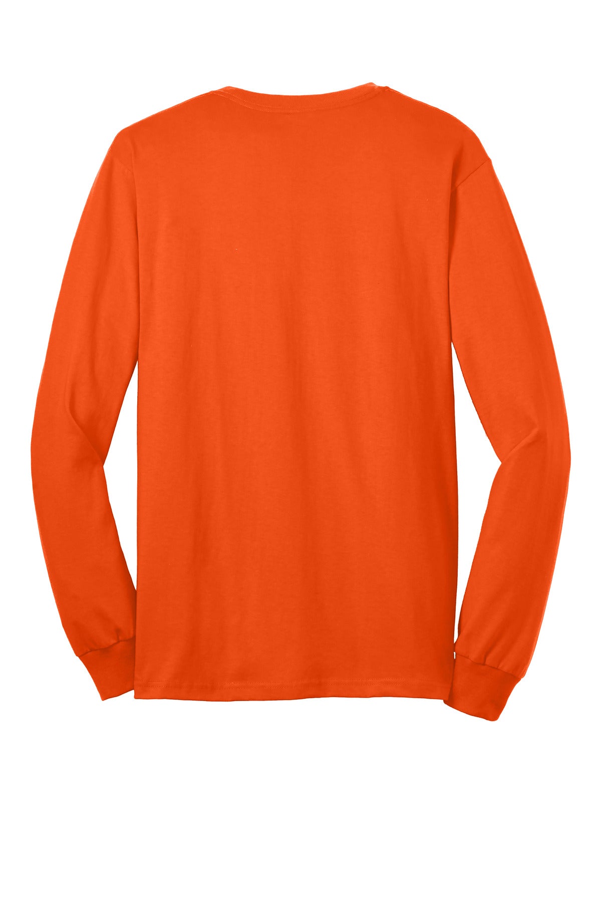 Gildan - Ultra Cotton 100% US Cotton Long Sleeve T-Shirt with Pocket - S. Orange