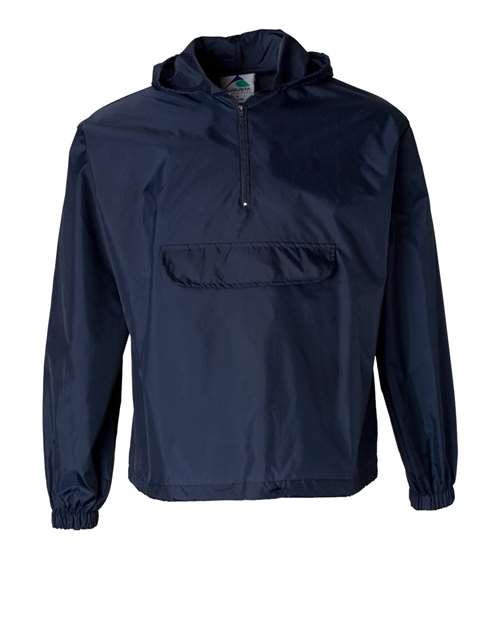 Unisex Packable Half-Zip Hooded Pullover Jacket - Navy