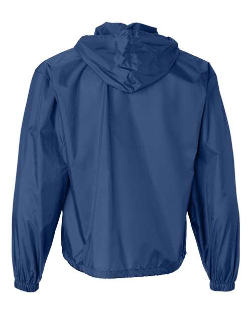 Unisex Packable Half-Zip Hooded Pullover Jacket - Royal