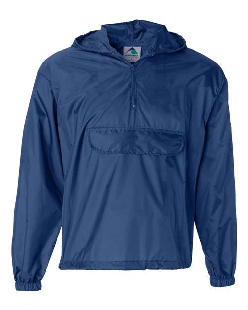 Unisex Packable Half-Zip Hooded Pullover Jacket - Royal