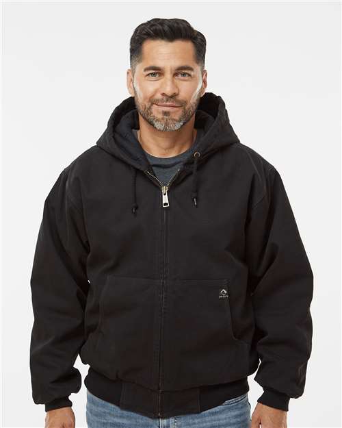 Men's Cheyenne Boulder Cloth™ Hooded Jacket with Tricot Quilt Lining - Black