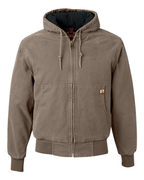 Men's Cheyenne Boulder Cloth™ Hooded Jacket with Tricot Quilt Lining - Gravel